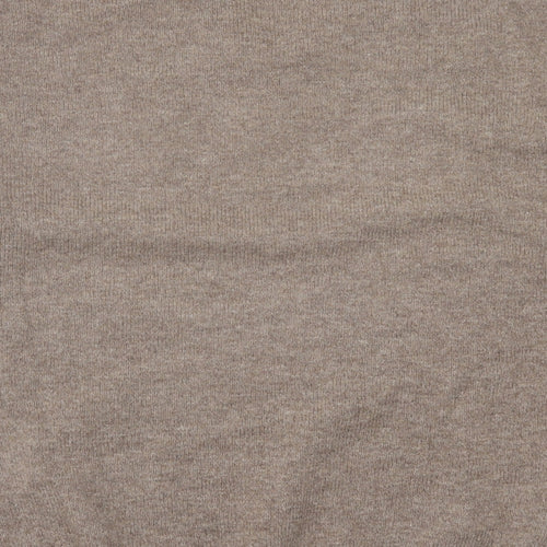 Country Trader Mens Brown V-Neck  Wool Pullover Jumper Size XL