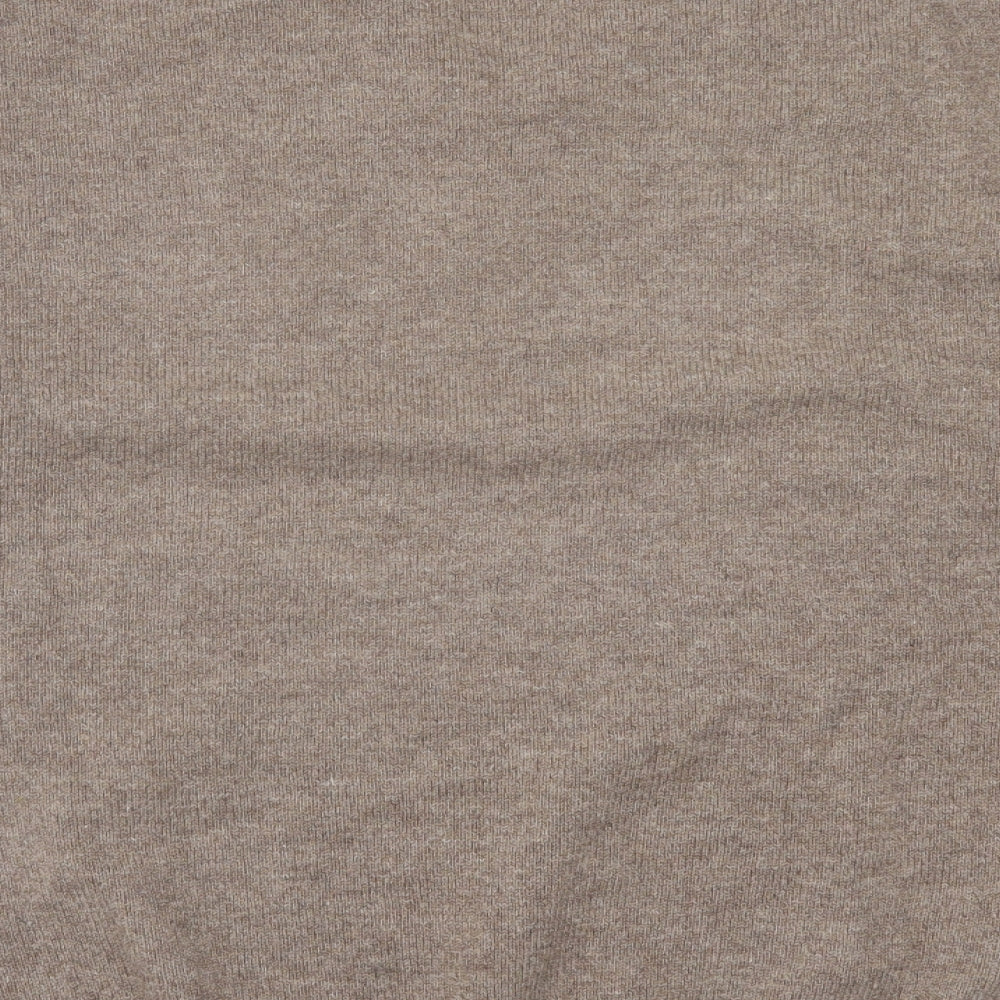 Country Trader Mens Brown V-Neck  Wool Pullover Jumper Size XL