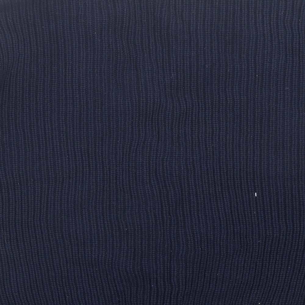 m&vo Womens Blue V-Neck  Cotton Cardigan Jumper Size 14