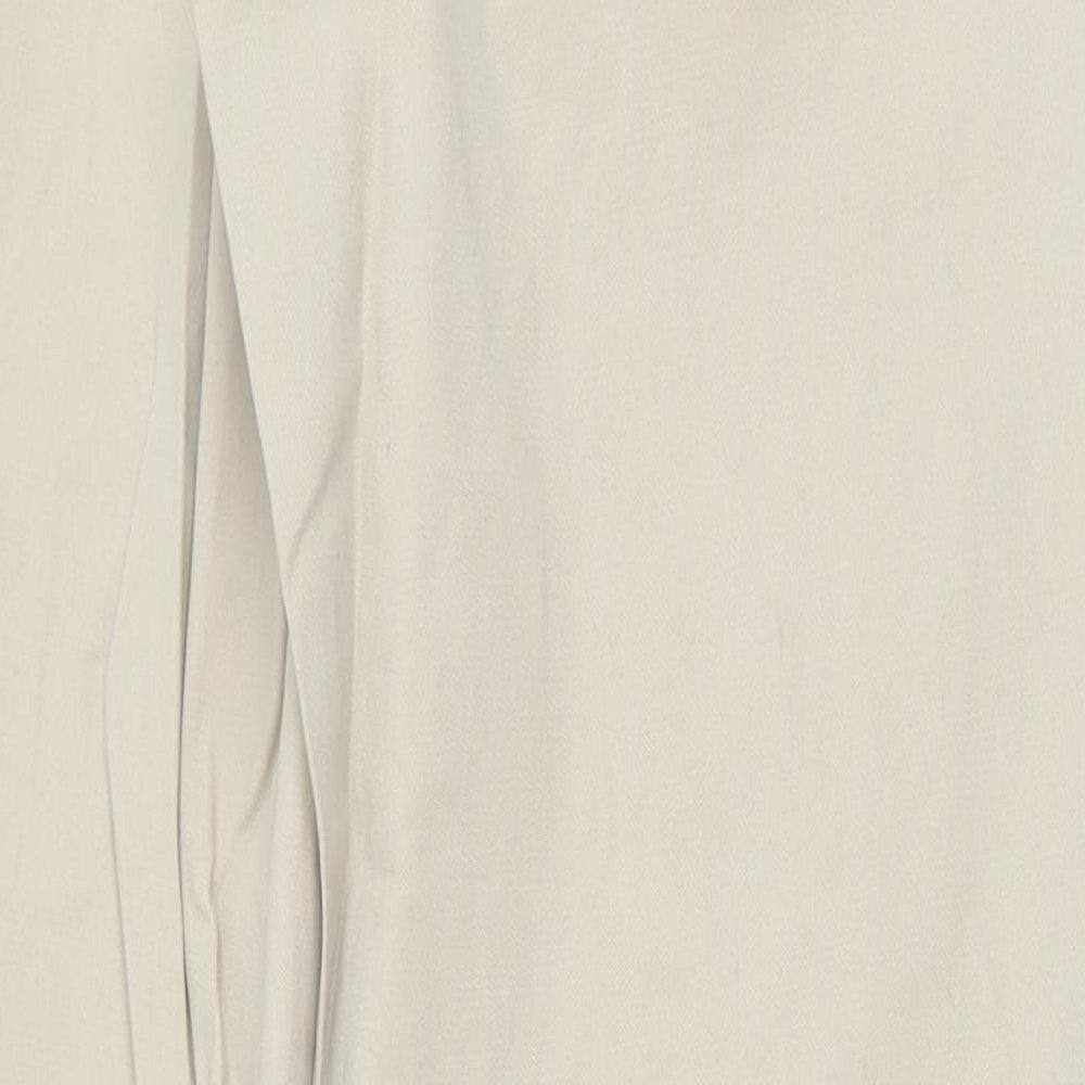 ASOS Womens Beige  Cotton Trousers  Size 8 L30 in Regular Button