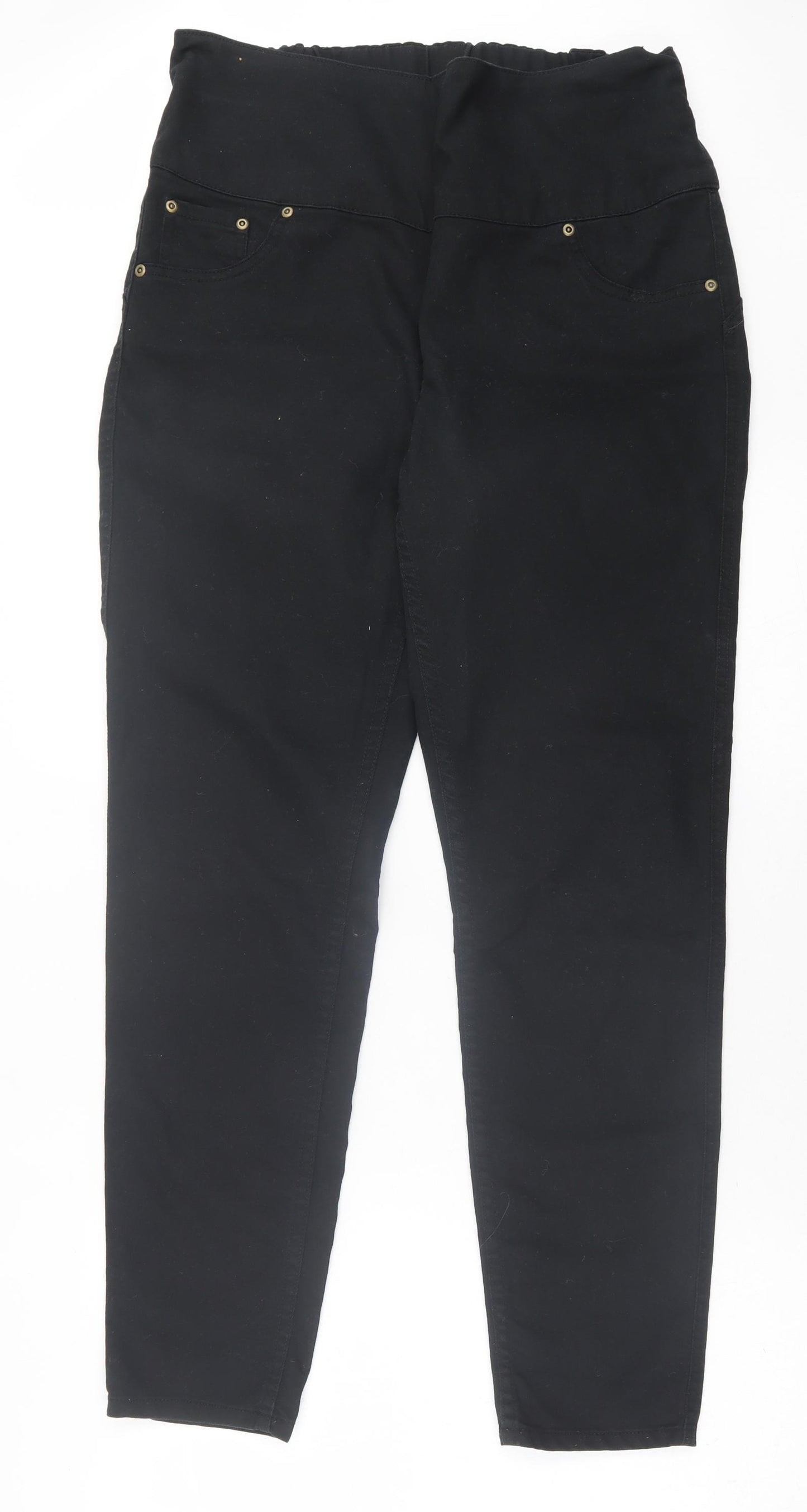 Avon Womens Black  Cotton Straight Jeans Size 18 L31 in Regular