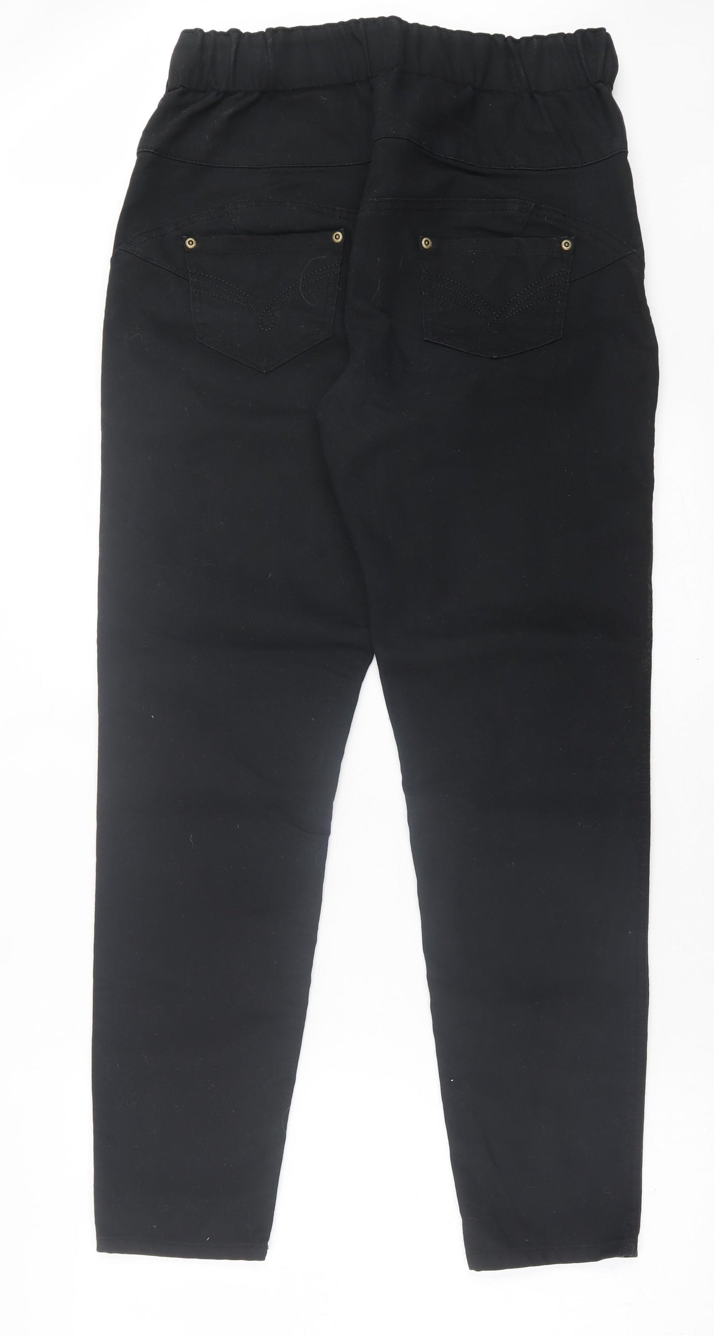 Avon Womens Black  Cotton Straight Jeans Size 18 L31 in Regular