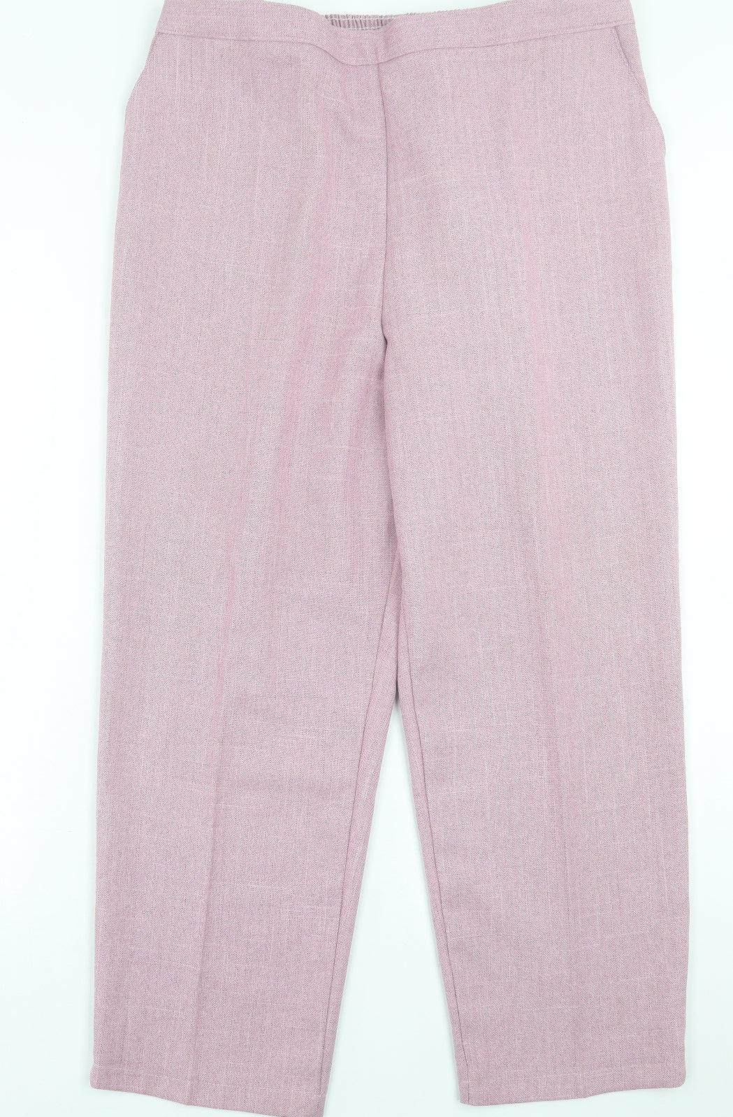 Emma Collction Womens Pink  Polyester Trousers  Size 22 L27 in Regular
