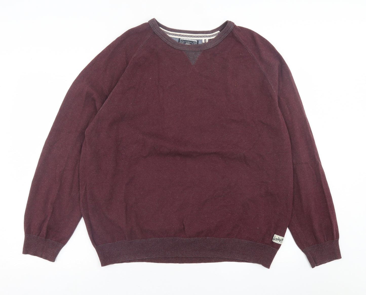 Debenhams Mens Purple  Cotton Pullover Sweatshirt Size XL
