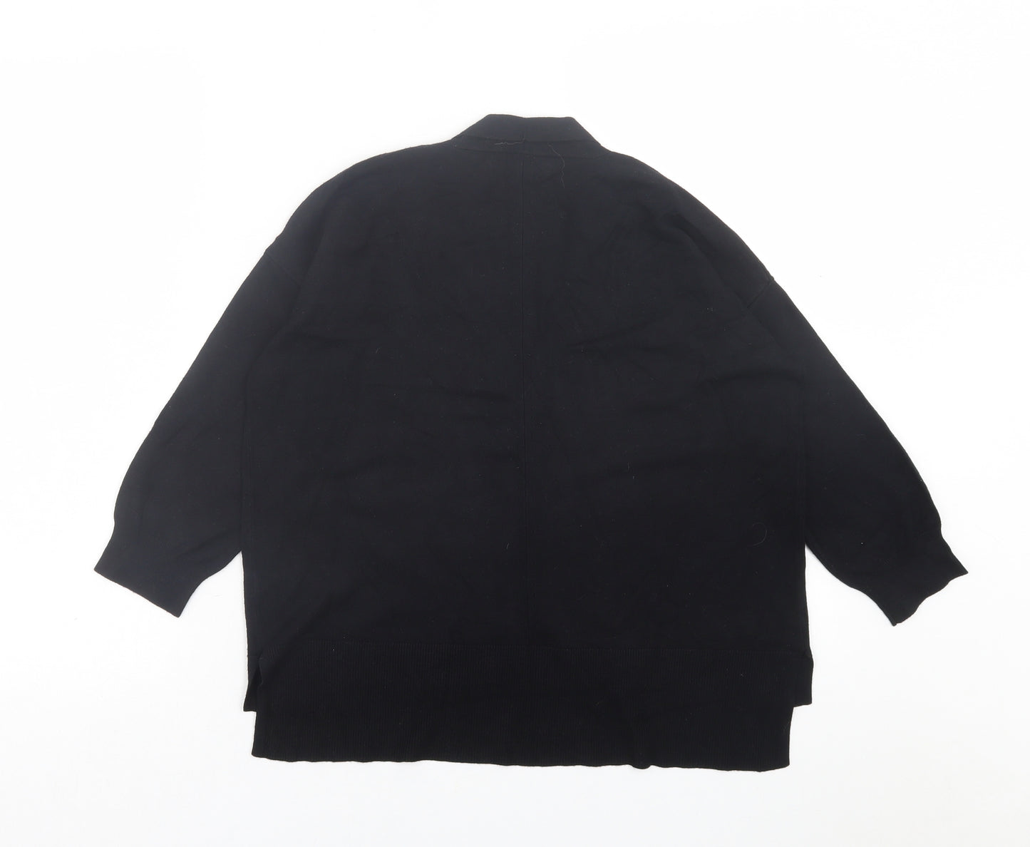 George Womens Black V-Neck  Viscose Cardigan Jumper Size 14