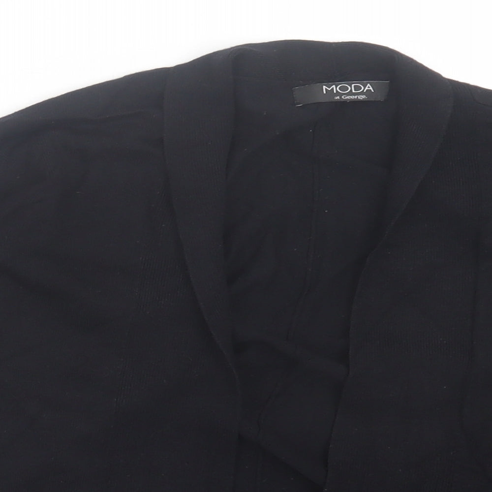 George Womens Black V-Neck  Viscose Cardigan Jumper Size 14