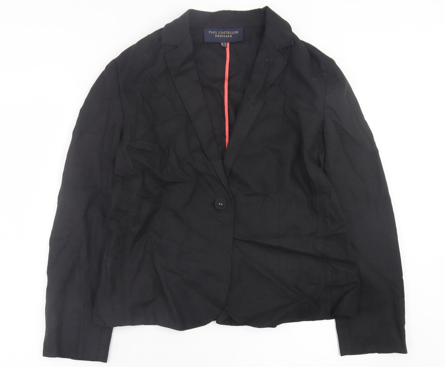 Paul Costelloe Womens Black   Jacket Blazer Size 16  Button