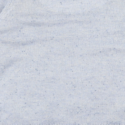 ble Womens Blue Crew Neck  Acrylic Cardigan Jumper Size S