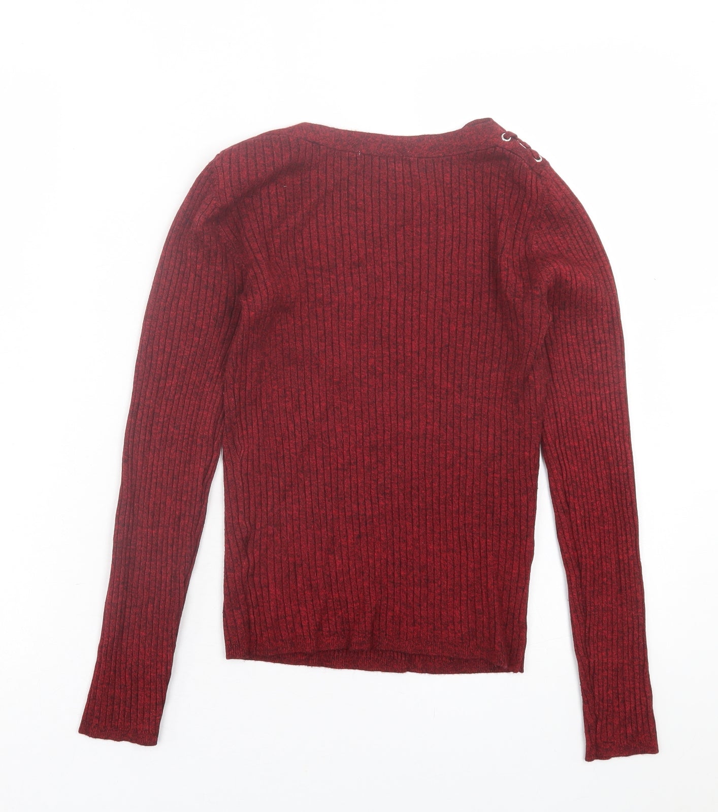TU Womens Red Crew Neck  Viscose Pullover Jumper Size 8