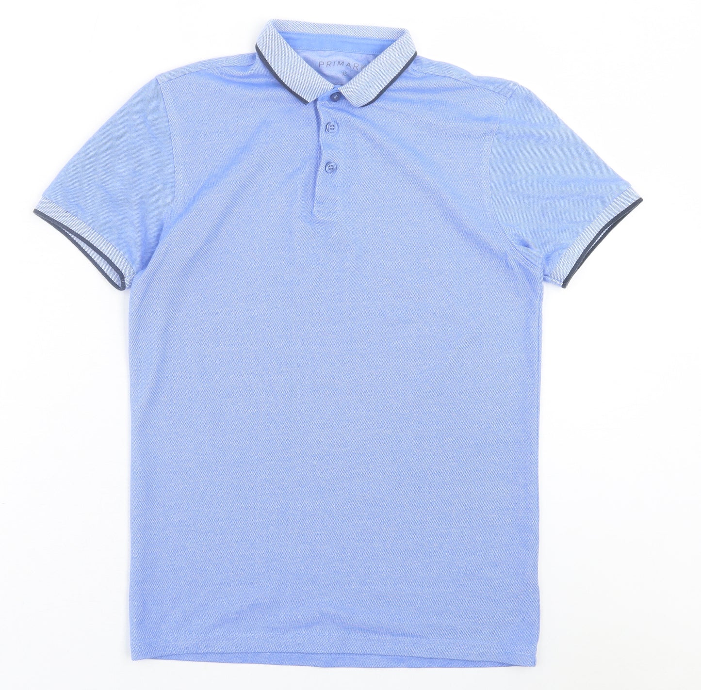 Primark Mens Blue  Cotton  Polo Size XS Collared Button