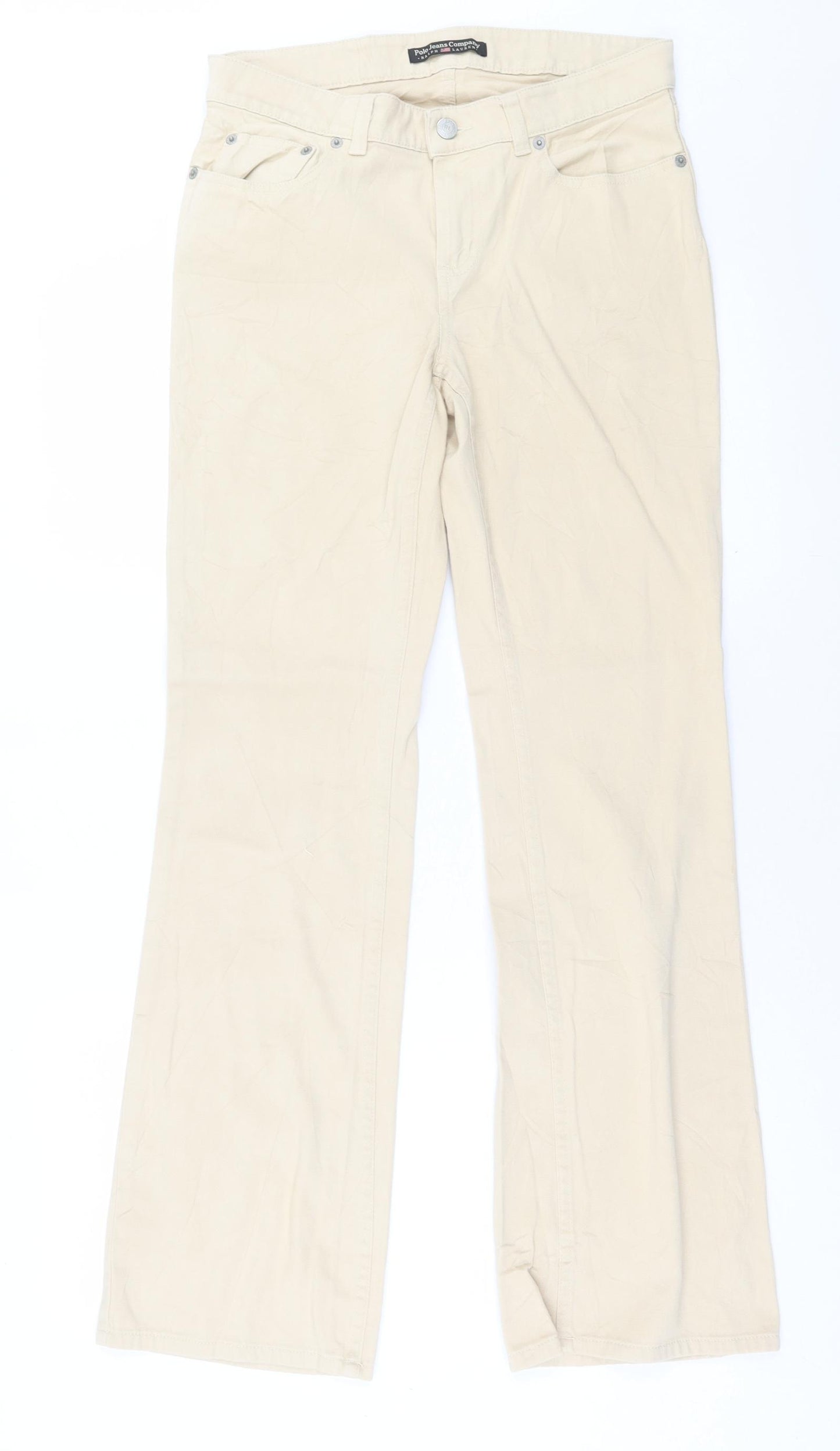 Ralph Lauren Womens Beige  Camel Bootcut Jeans Size 29 in L32 in Regular Button