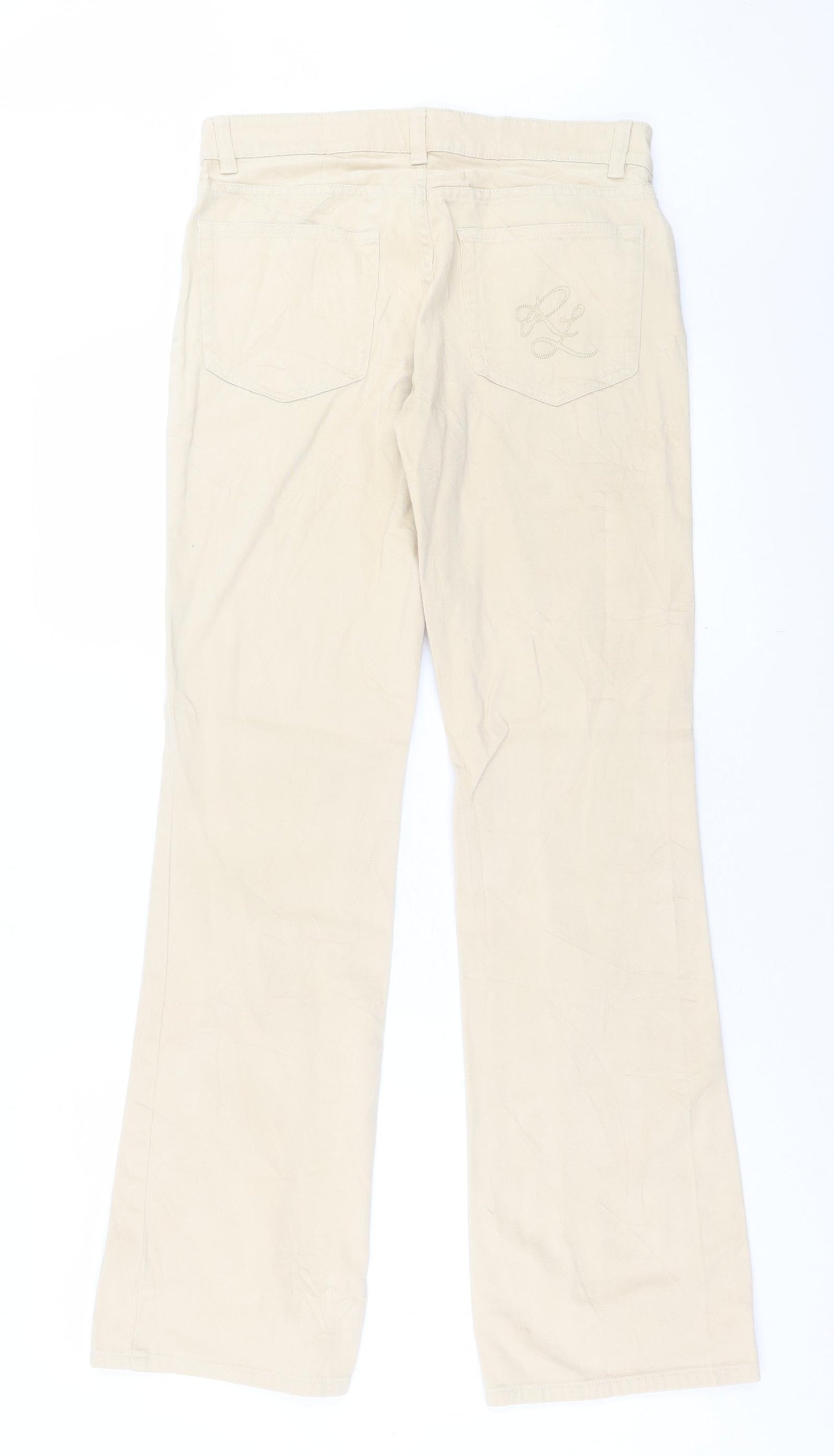 Ralph Lauren Womens Beige  Camel Bootcut Jeans Size 29 in L32 in Regular Button