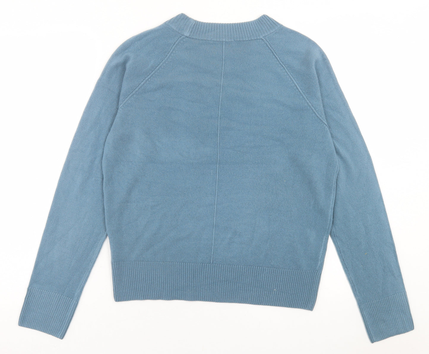 TU Womens Blue Crew Neck  Acrylic Pullover Jumper Size 12