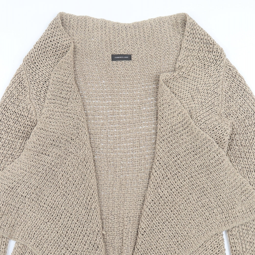 Florence + Fred Womens Brown V-Neck  Acrylic Cardigan Jumper Size L
