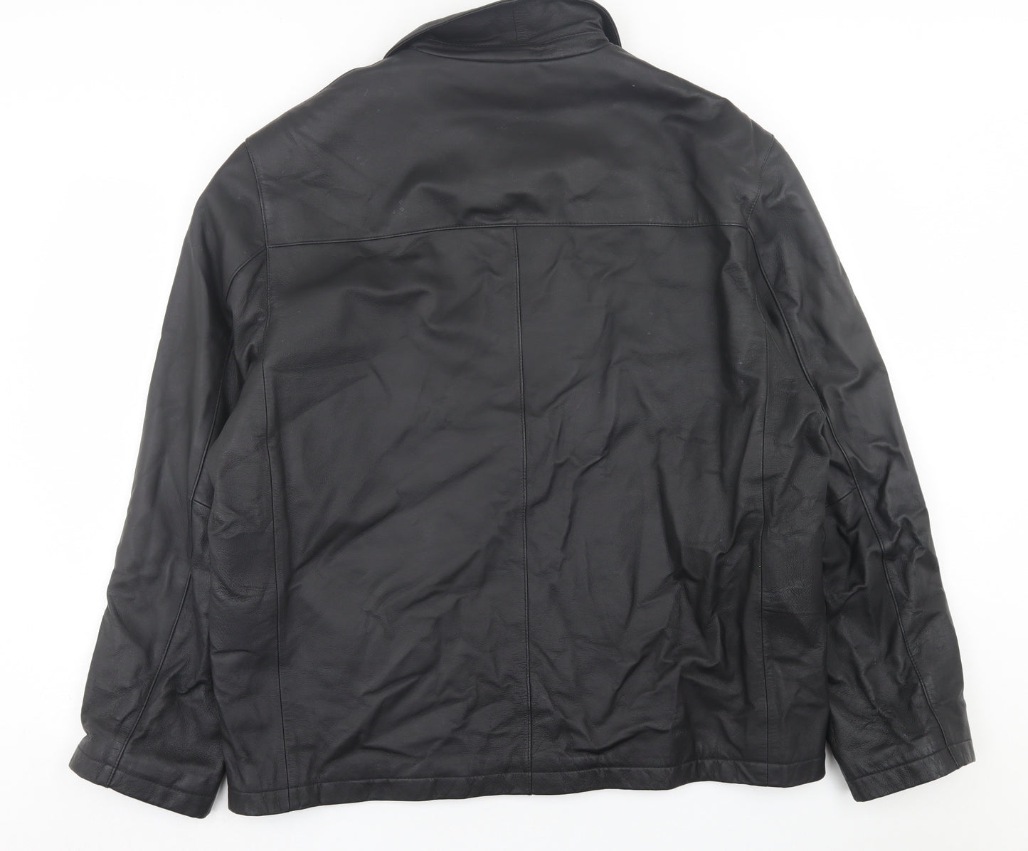 Designer Collection Mens Black   Biker Jacket Size XL  Zip