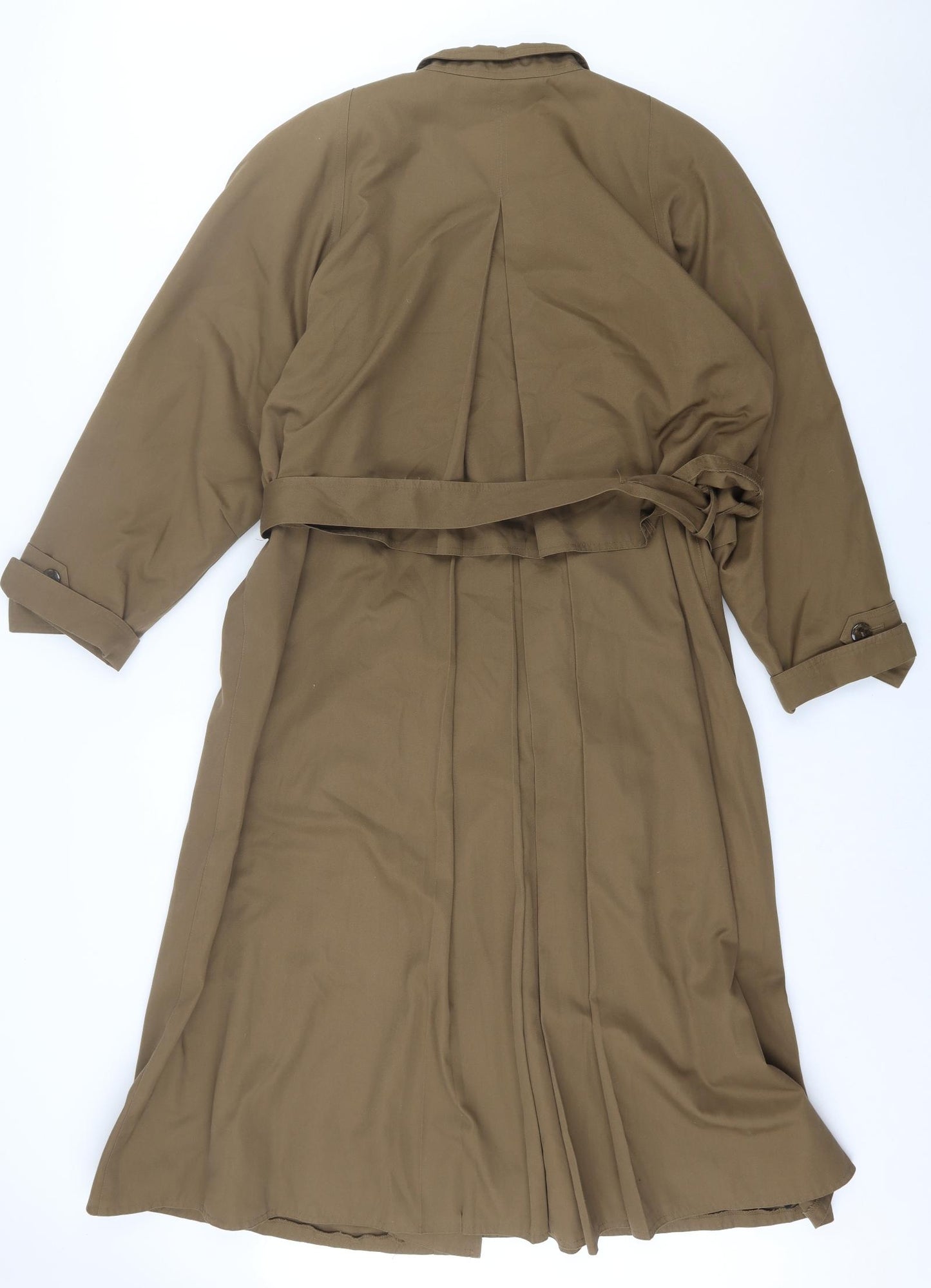 Four Seasons Womens Green   Trench Coat Coat Size 16  Button