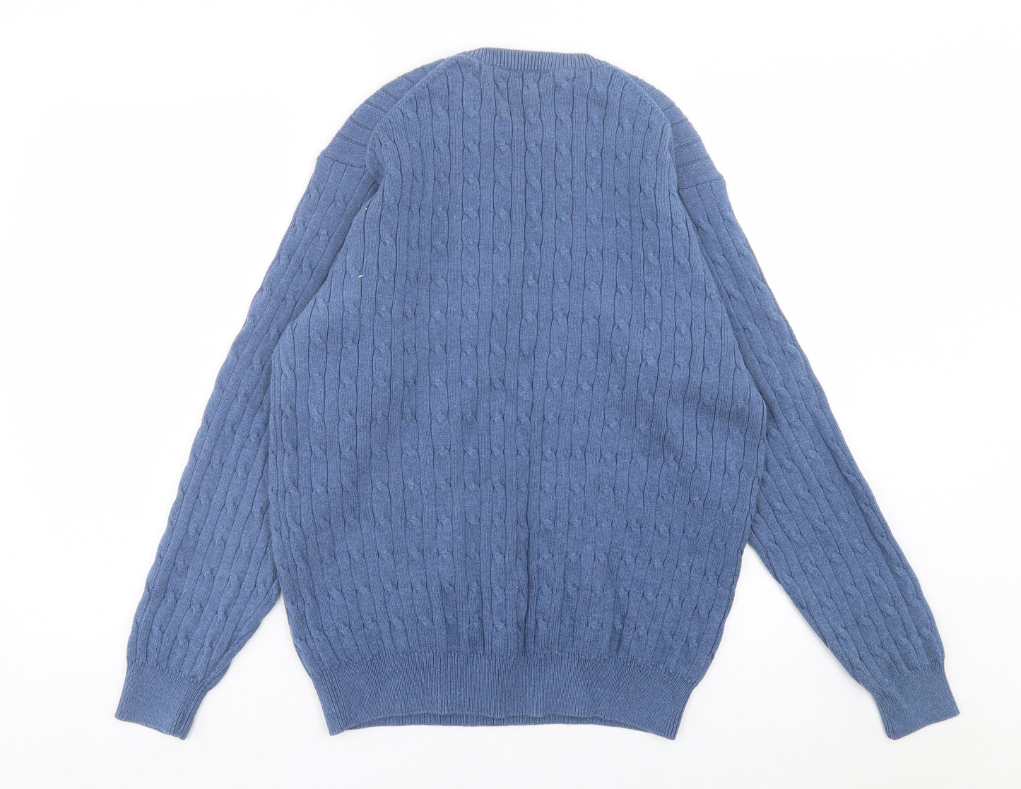 Wolsey Mens Blue Crew Neck  Cotton Pullover Jumper Size L