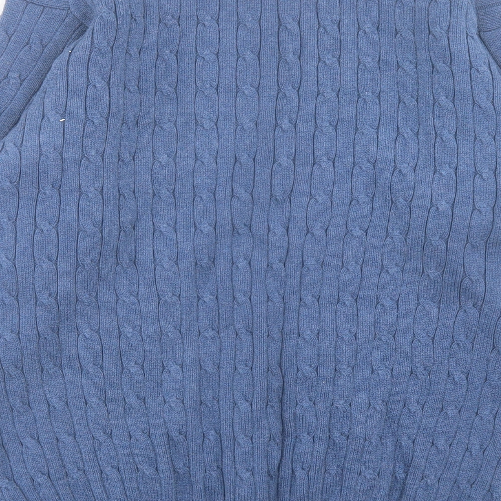 Wolsey Mens Blue Crew Neck  Cotton Pullover Jumper Size L