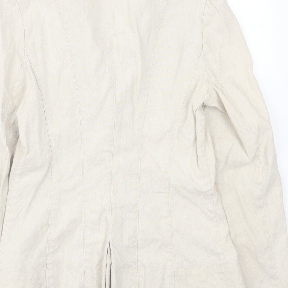 Per Una Womens Beige   Jacket Blazer Size 10  Button