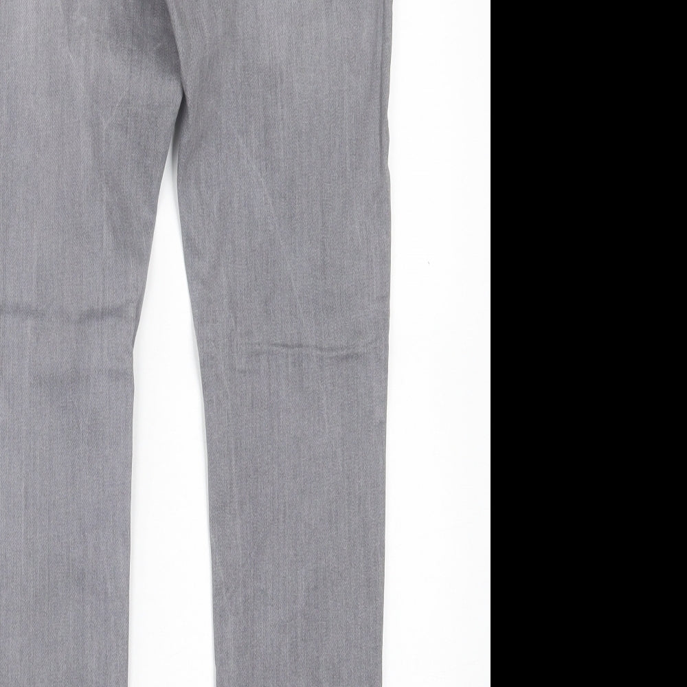VERO MODA Womens Grey  Cotton Straight Jeans Size 30 in L27 in Regular Button