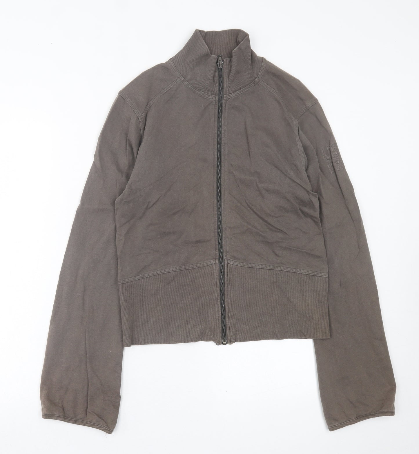 USA Pro Womens Brown  Cotton Full Zip Sweatshirt Size M  Zip