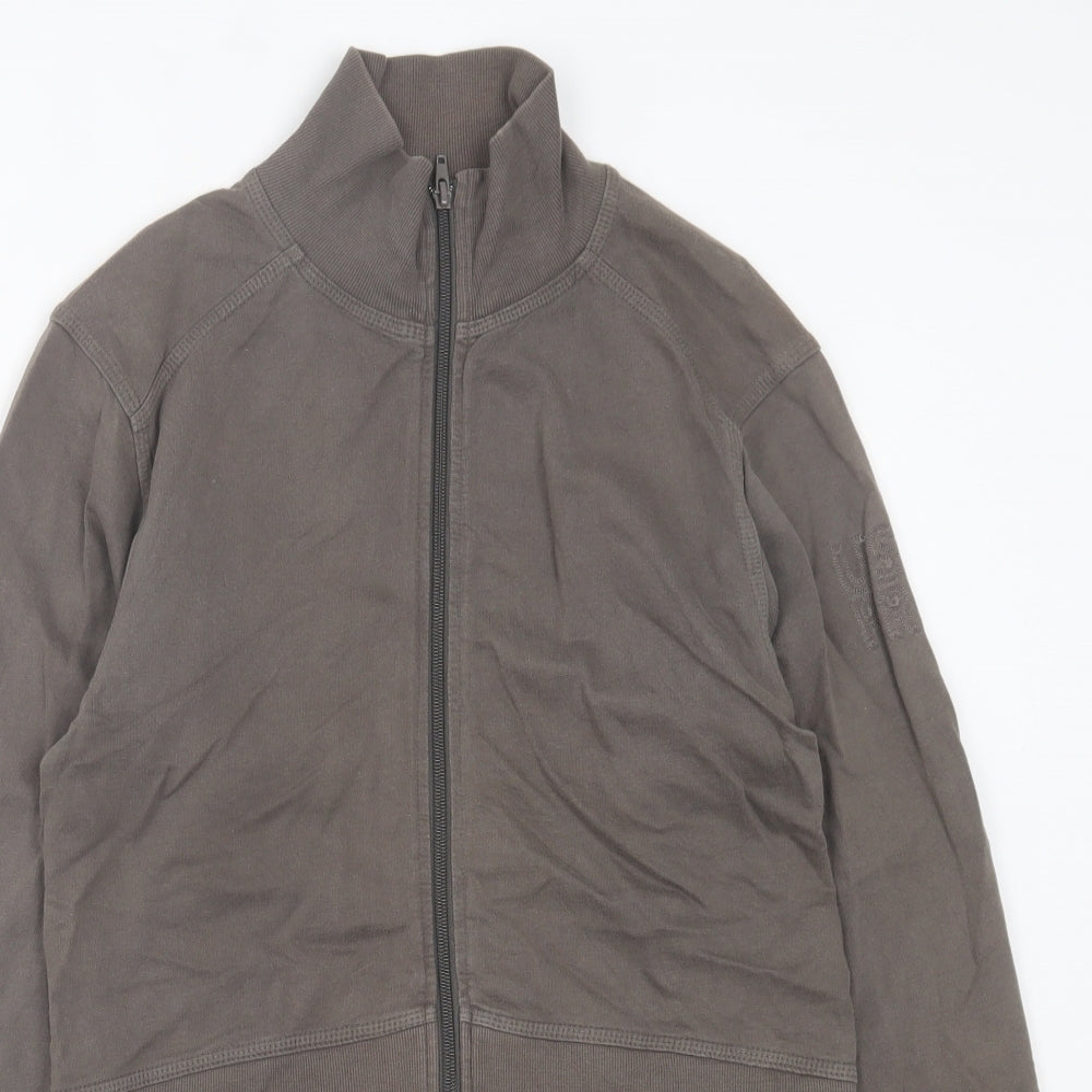 USA Pro Womens Brown  Cotton Full Zip Sweatshirt Size M  Zip