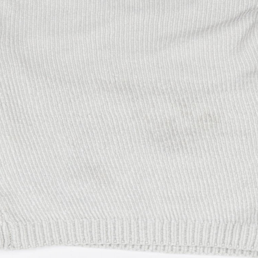 Primark Girls Grey Crew Neck  Acrylic Pullover Jumper Size 7-8 Years  Pullover - Christmas