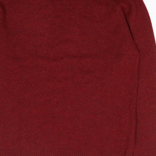 Next  Mens Red Crew Neck  Wool Pullover Jumper Size L