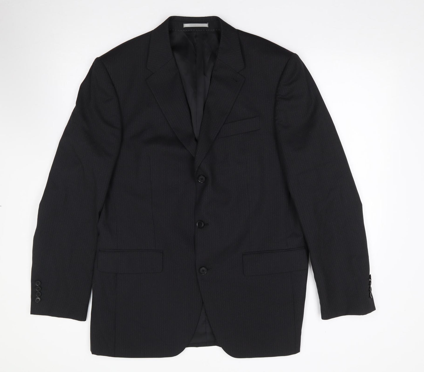 NEXT Mens Black Paisley Wool Jacket Suit Jacket Size 40