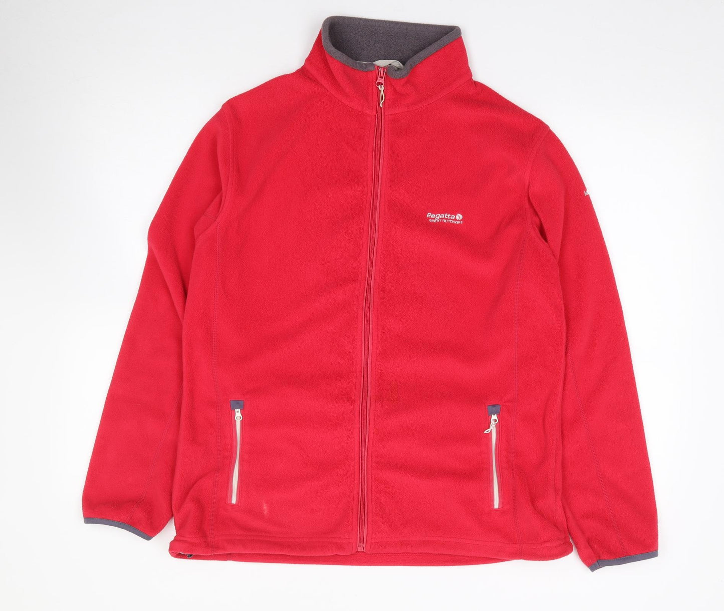 Regatta Womens Red  Polyester Full Zip Sweatshirt Size 16  Zip
