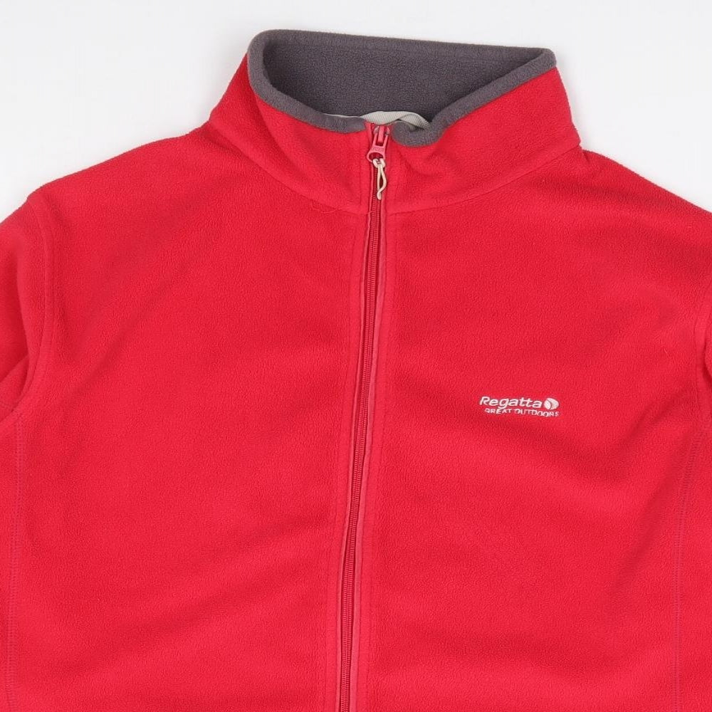 Regatta Womens Red  Polyester Full Zip Sweatshirt Size 16  Zip