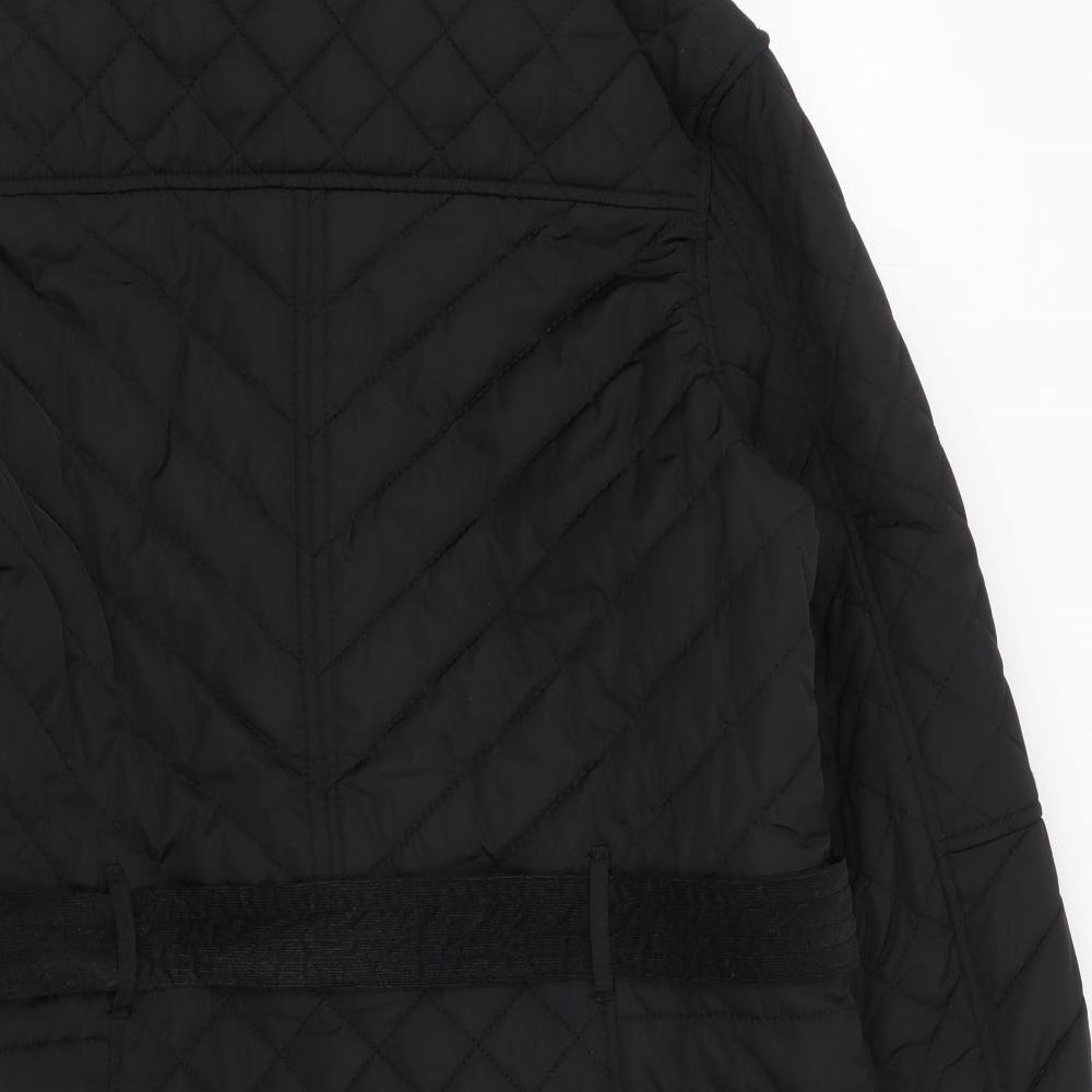 Firetrap Womens Black   Parka Coat Size 14  Zip