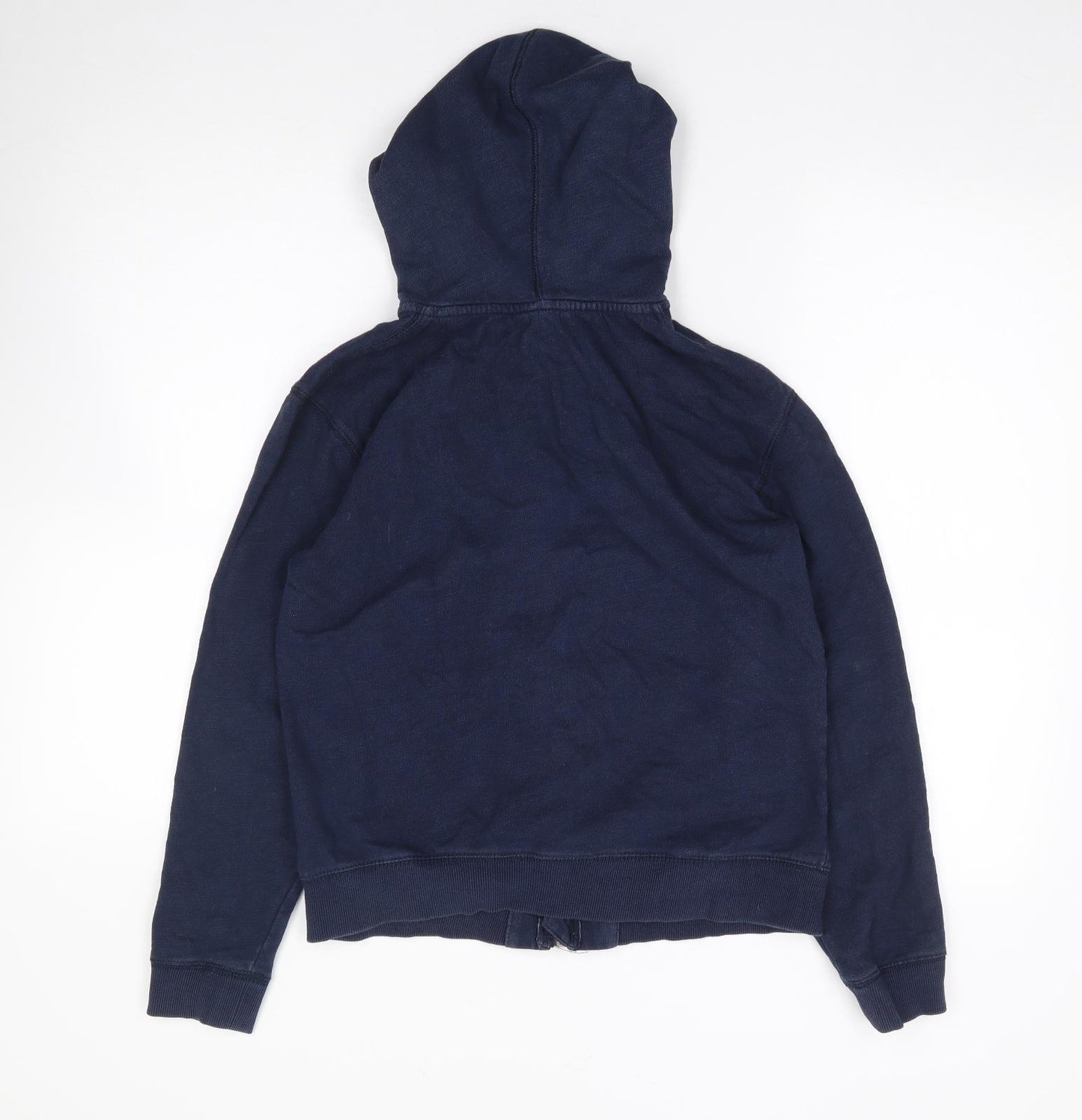 H&M  Boys Blue  Cotton Full Zip Hoodie Size 13-14 Years  Zip