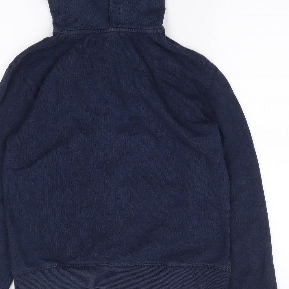 H&M  Boys Blue  Cotton Full Zip Hoodie Size 13-14 Years  Zip
