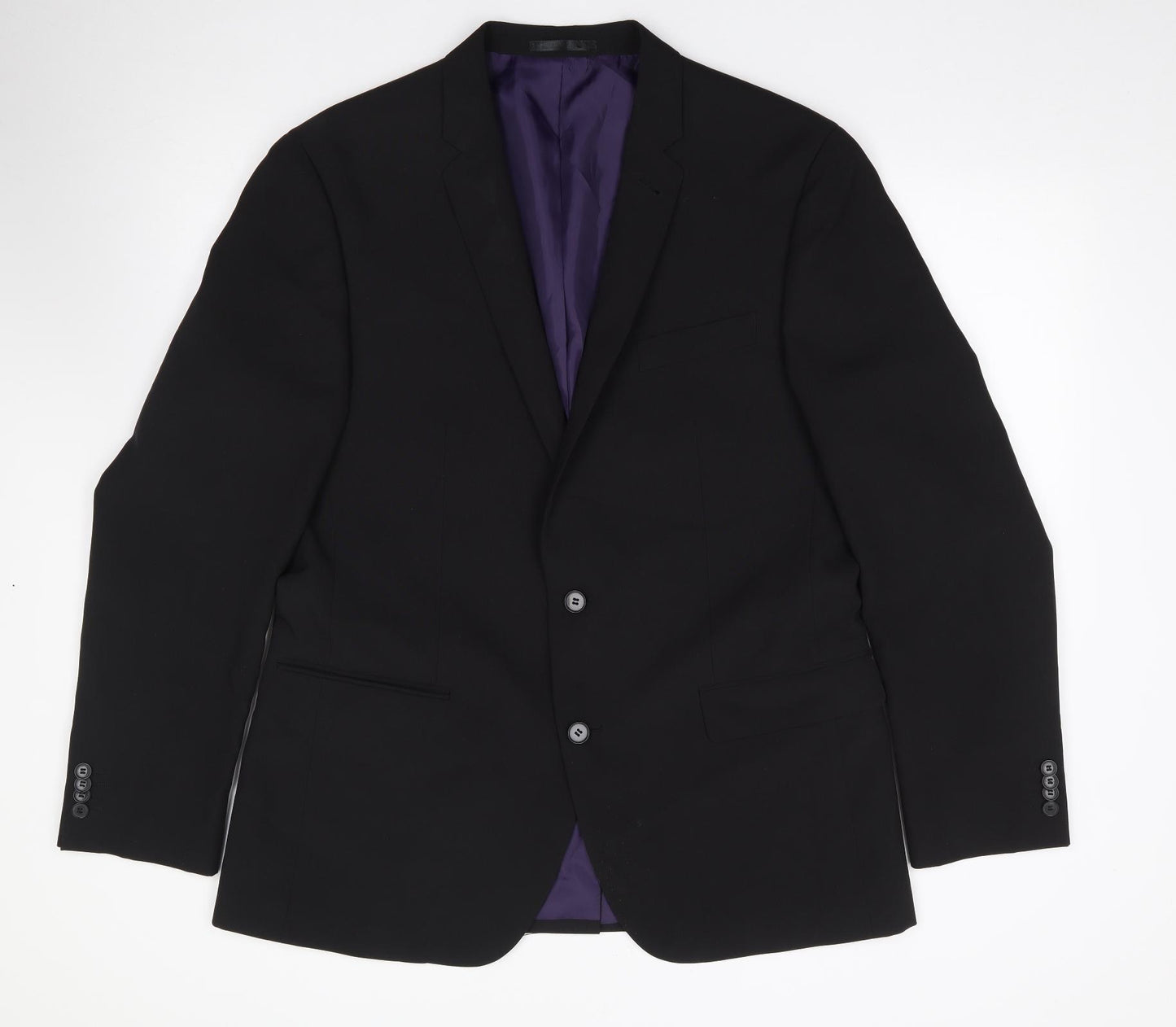 Matalan Mens Black  Polyester Jacket Suit Jacket Size 44