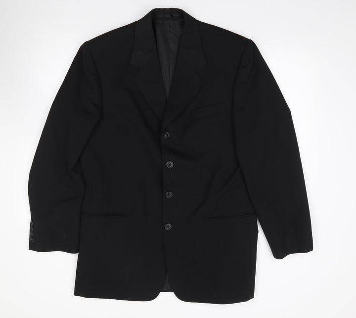 Blakes Mens Black Polyester Jacket Suit Jacket Size 40