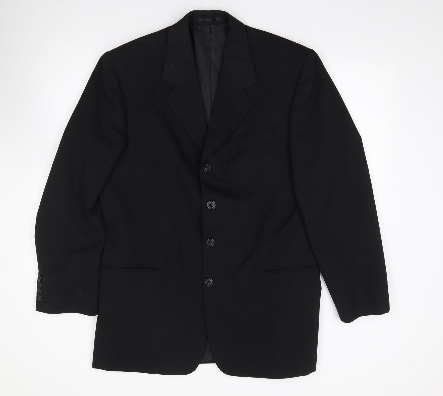 Blakes Mens Black  Polyester Jacket Suit Jacket Size 40