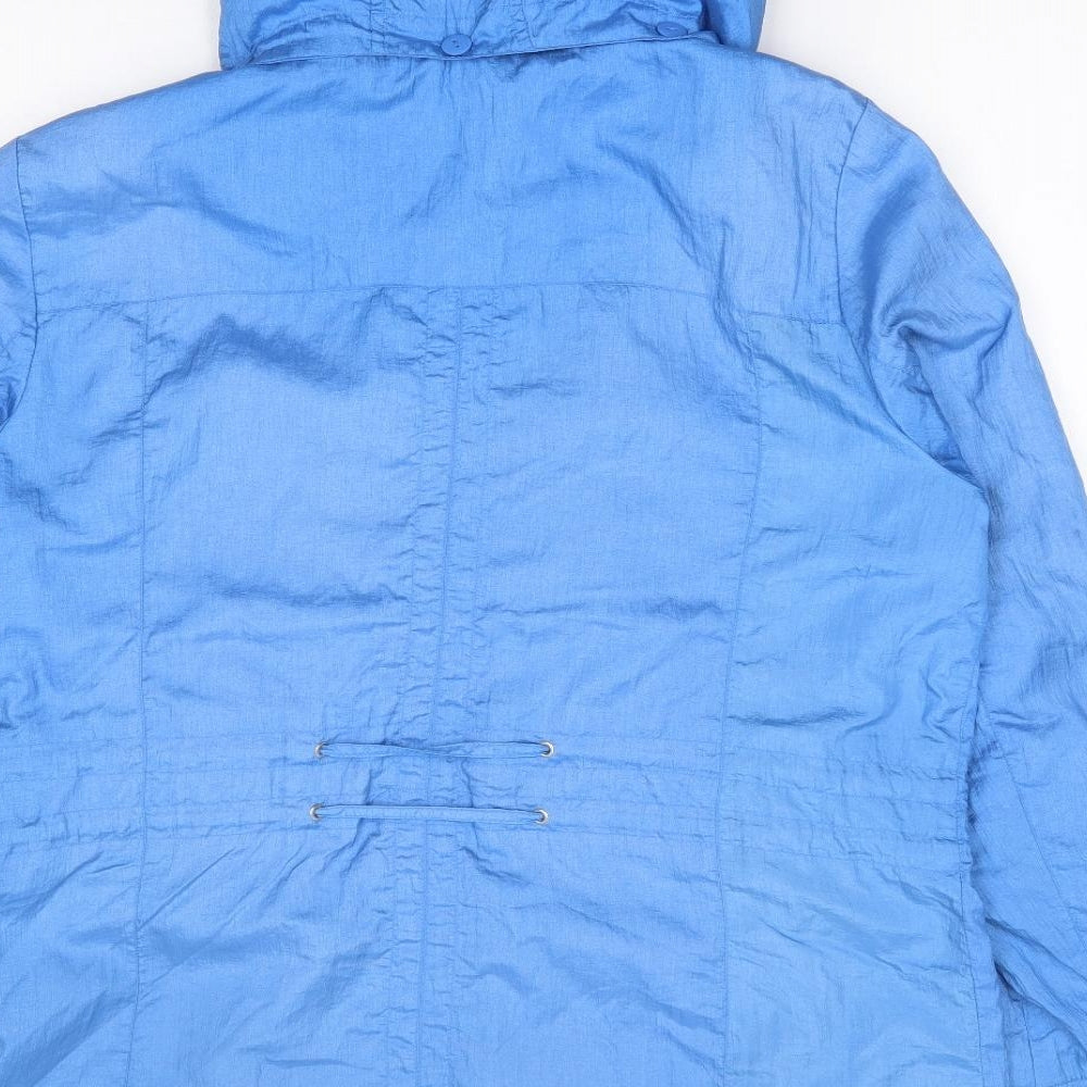 Bonmarché Womens Blue   Rain Coat Coat Size 14  Zip