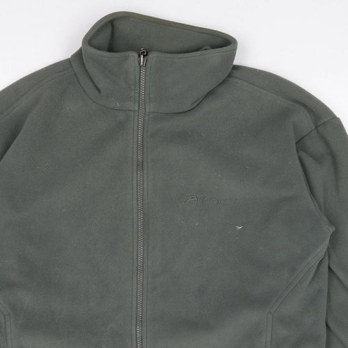 Sprayway Mens Green  Polyester Full Zip Sweatshirt Size S