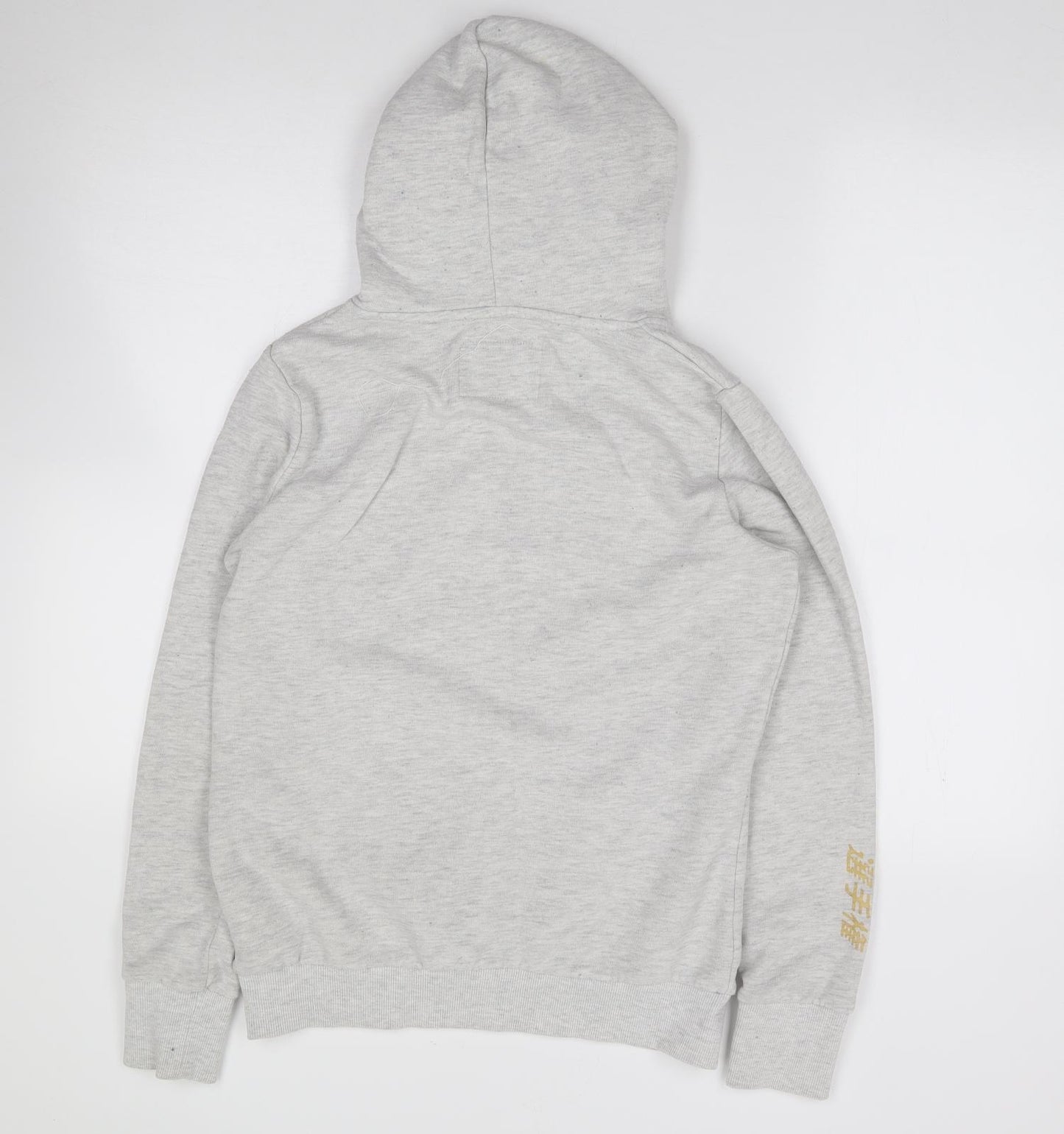 Superdry Womens Grey  Cotton Pullover Hoodie Size 10  Pullover