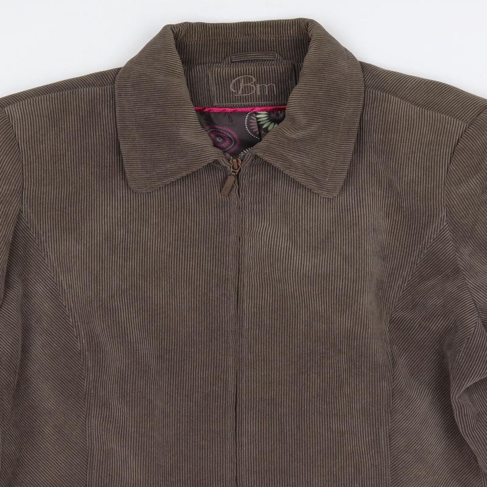 Bonmarché Womens Brown   Jacket Coat Size 20  Zip