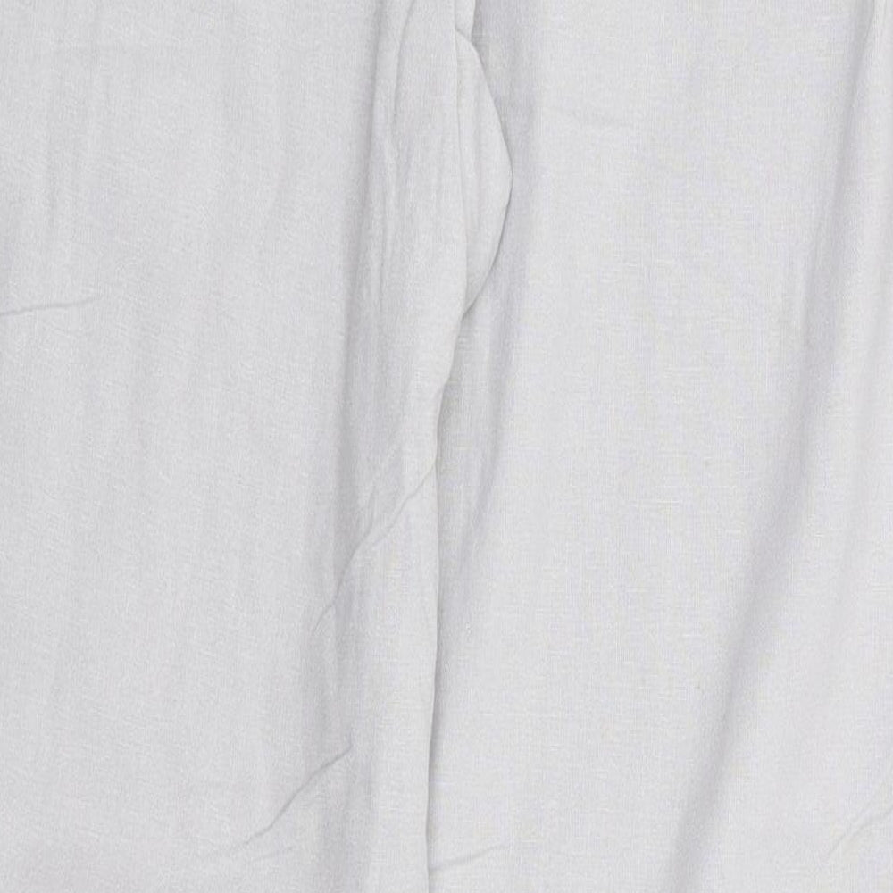 Next  Womens Grey  Linen Chino Trousers Size 14 L25 in Regular Drawstring