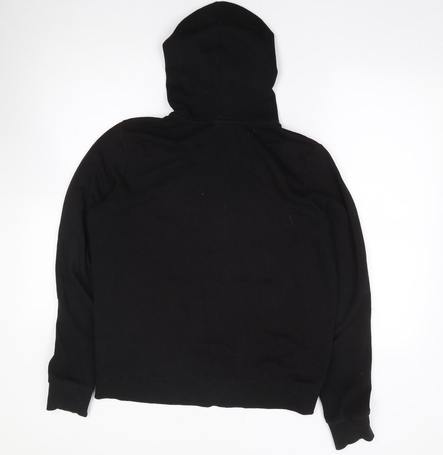 H&M  Womens Black  Cotton Full Zip Hoodie Size 14  Zip