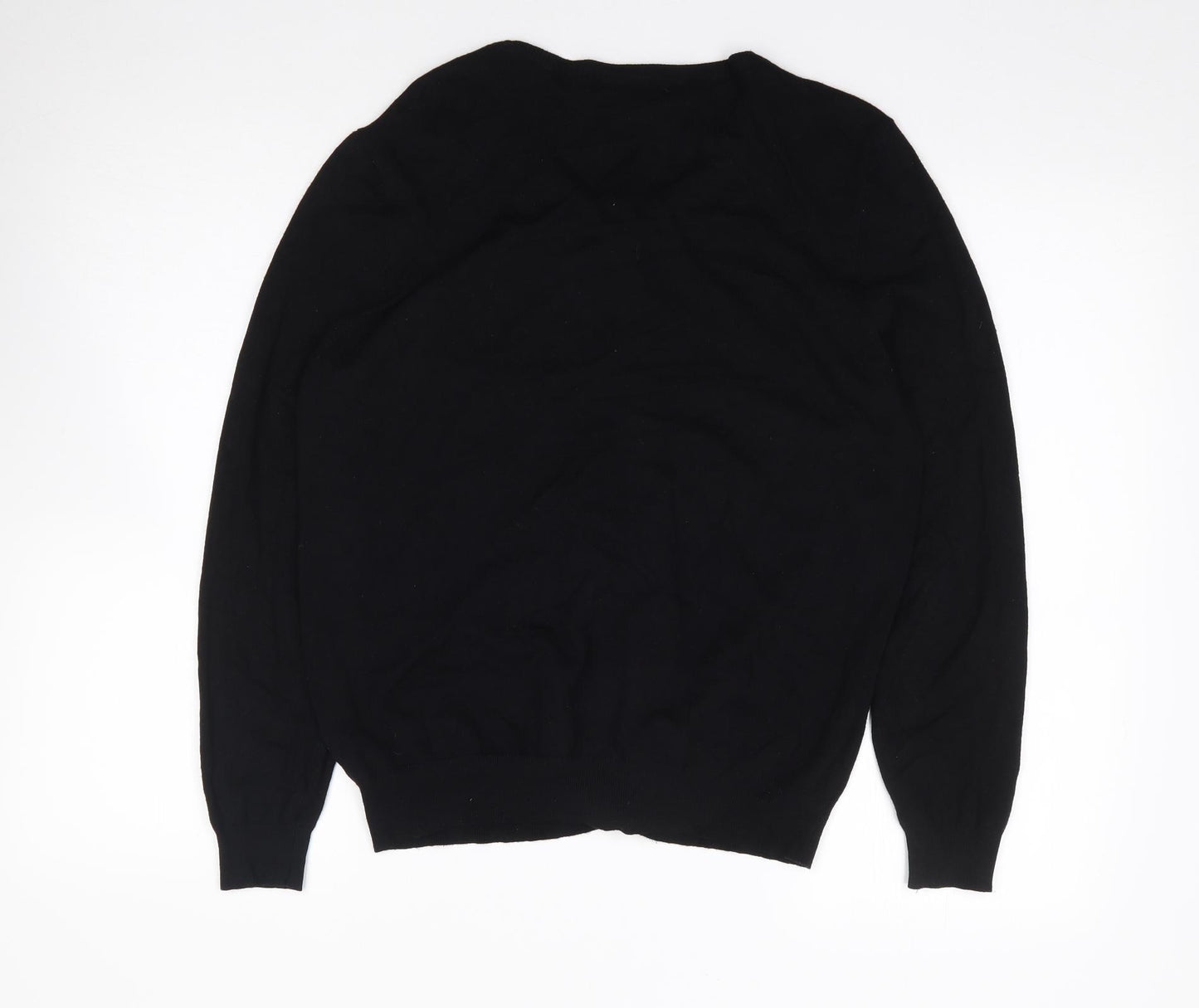 George Womens Black Round Neck  Viscose Cardigan Jumper Size 16