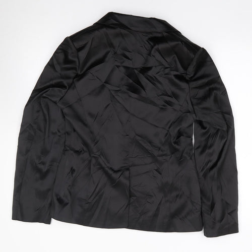 Select Womens Black  Polyester Jacket Blazer Size 12