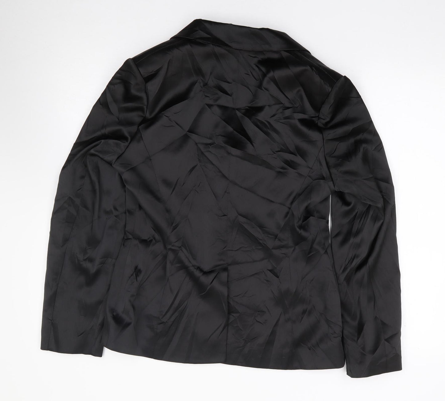 Select Womens Black  Polyester Jacket Blazer Size 12