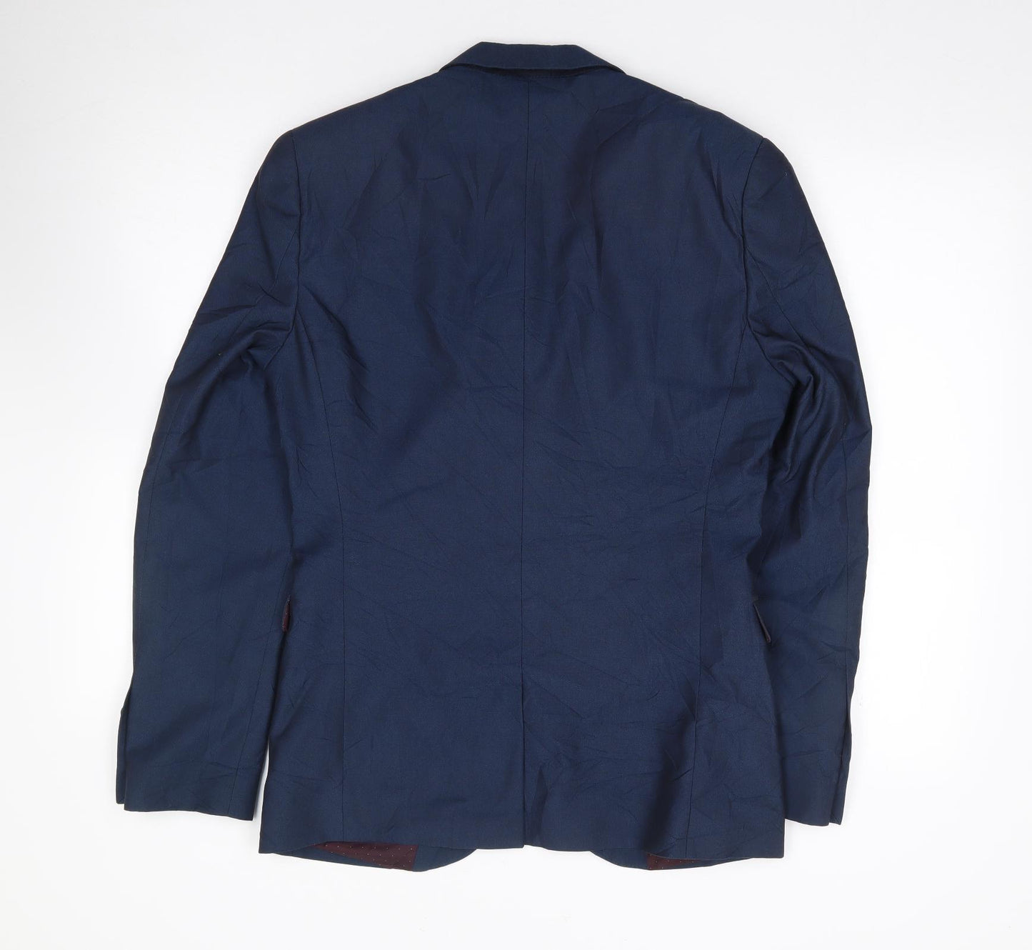 Next  Mens Blue  Polyester Jacket Suit Jacket Size 36