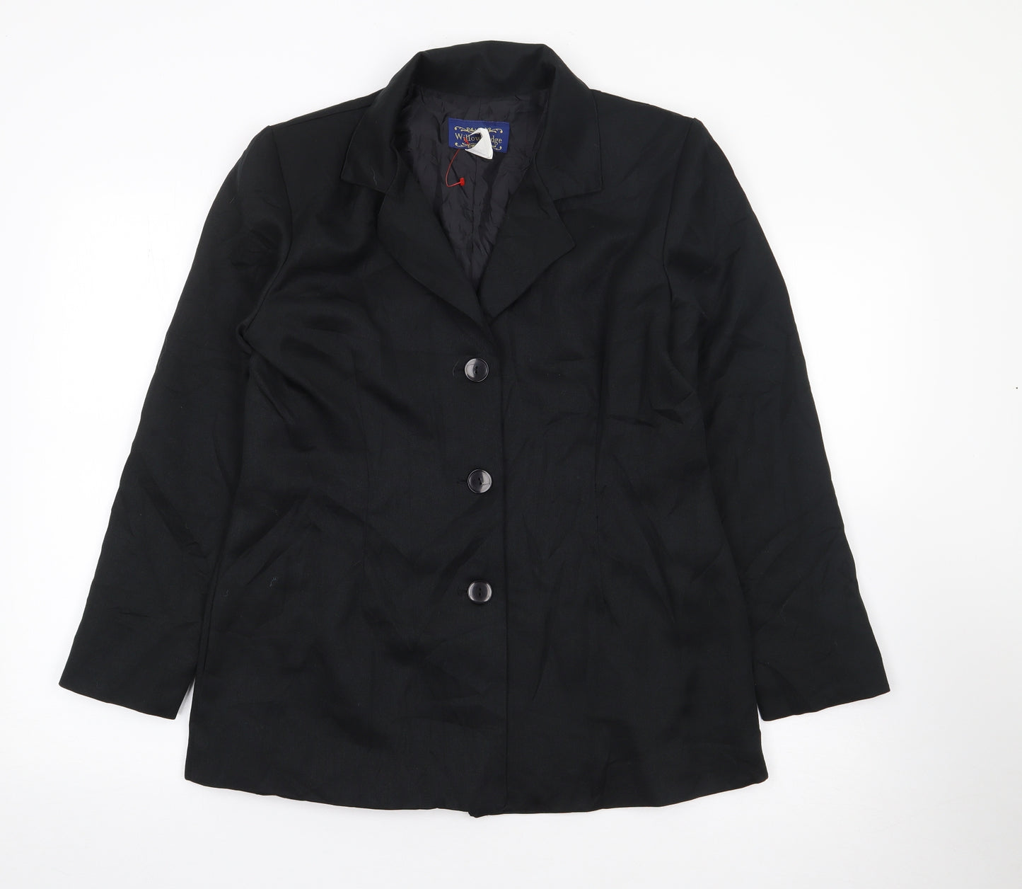 Willow Ridge Womens Black  Polyester Jacket Suit Jacket Size 8