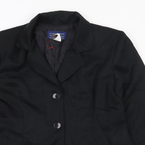 Willow Ridge Womens Black  Polyester Jacket Suit Jacket Size 8