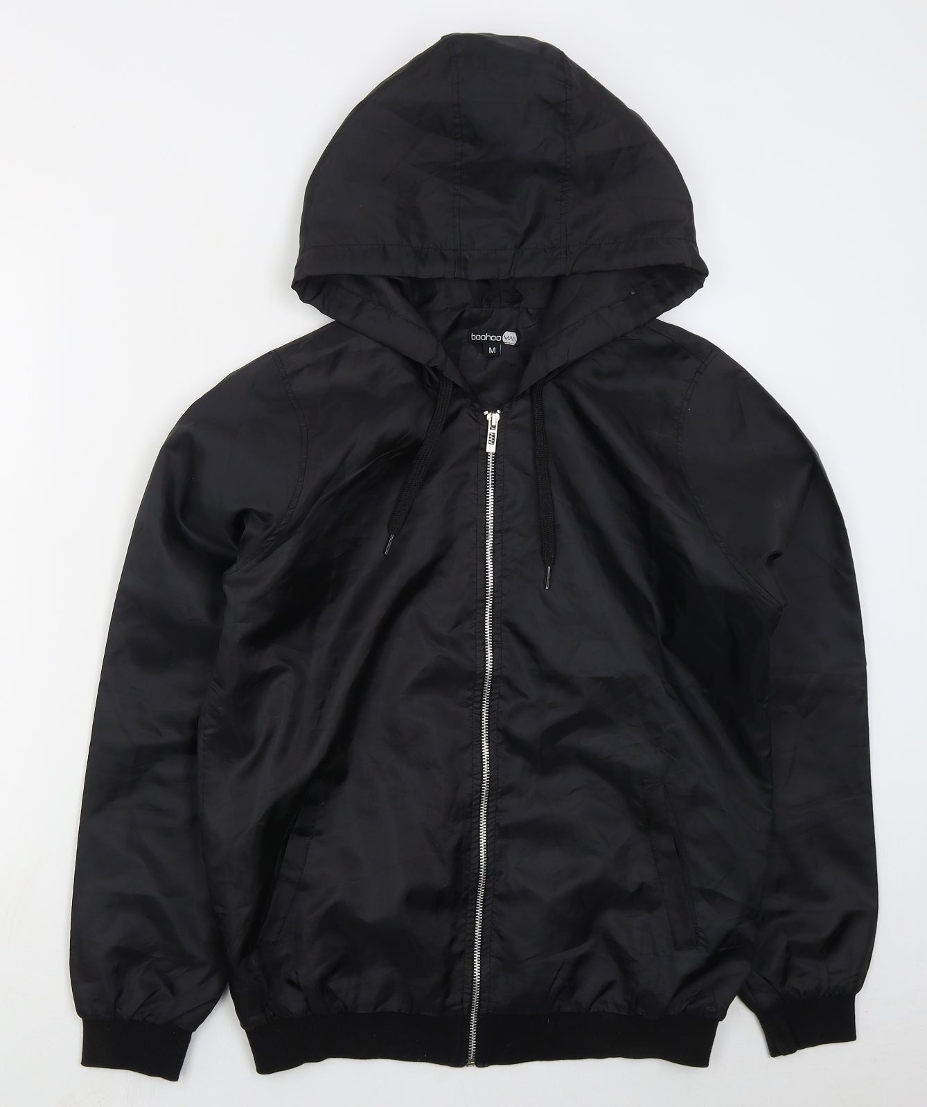 Boohoo MAN Mens Black   Jacket  Size M  Zip